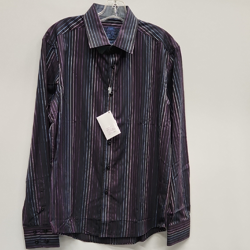 Men's Striped Black Shirt